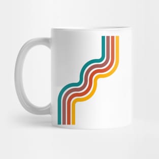 Retro Colorful Curvy Line 2 Mug